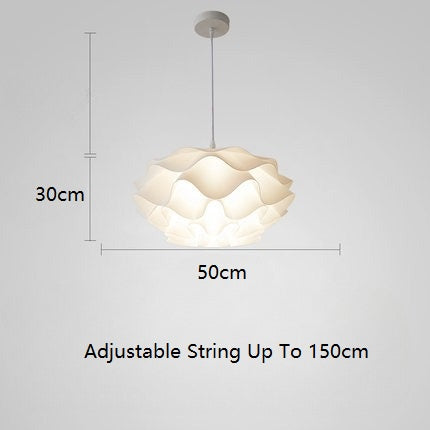 White Flower Hanging Pendant Light