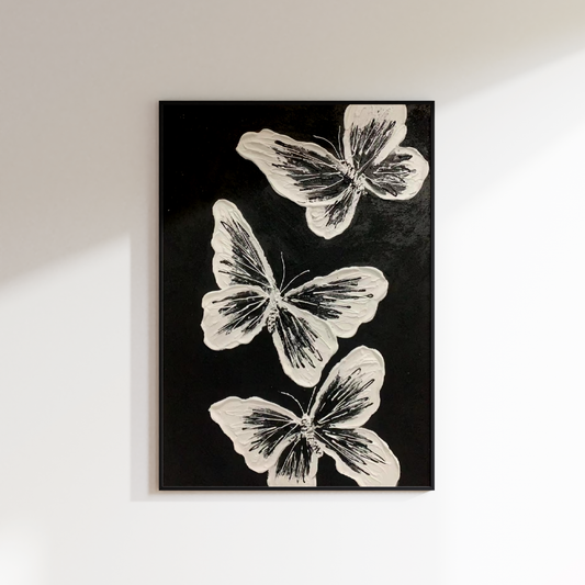 Black Butterfly Oil Painting