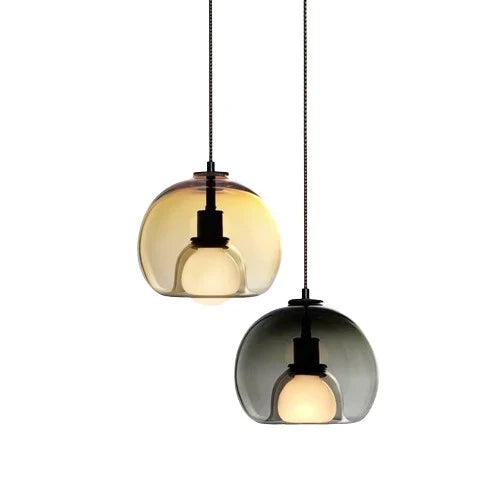 Round Retro Glass Hanging Pendant Light