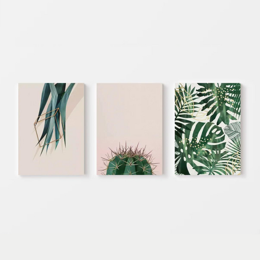 Minimalist Cactus Leaf Canvas