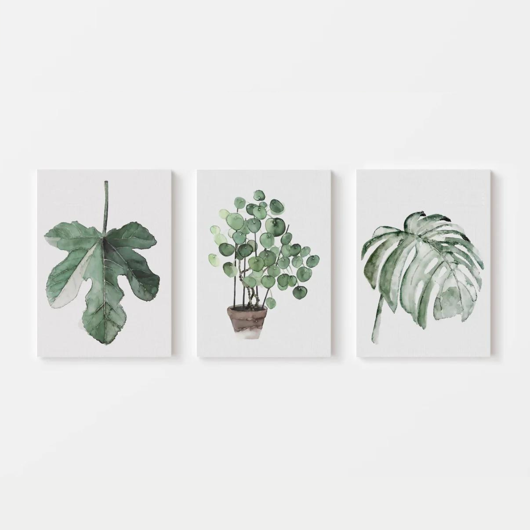 Watercolour Plant Canvas