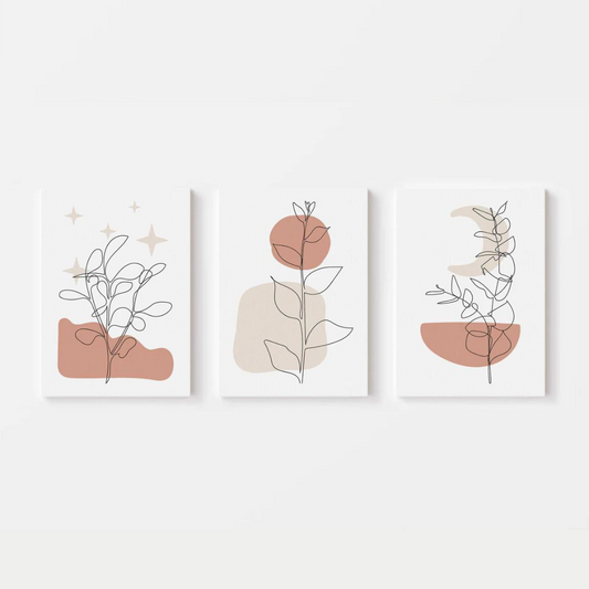 Boho Botanical Line Canvas