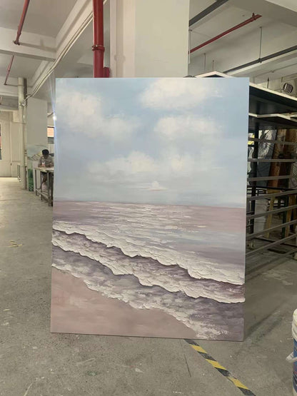 Neutral Beach Oil Painting