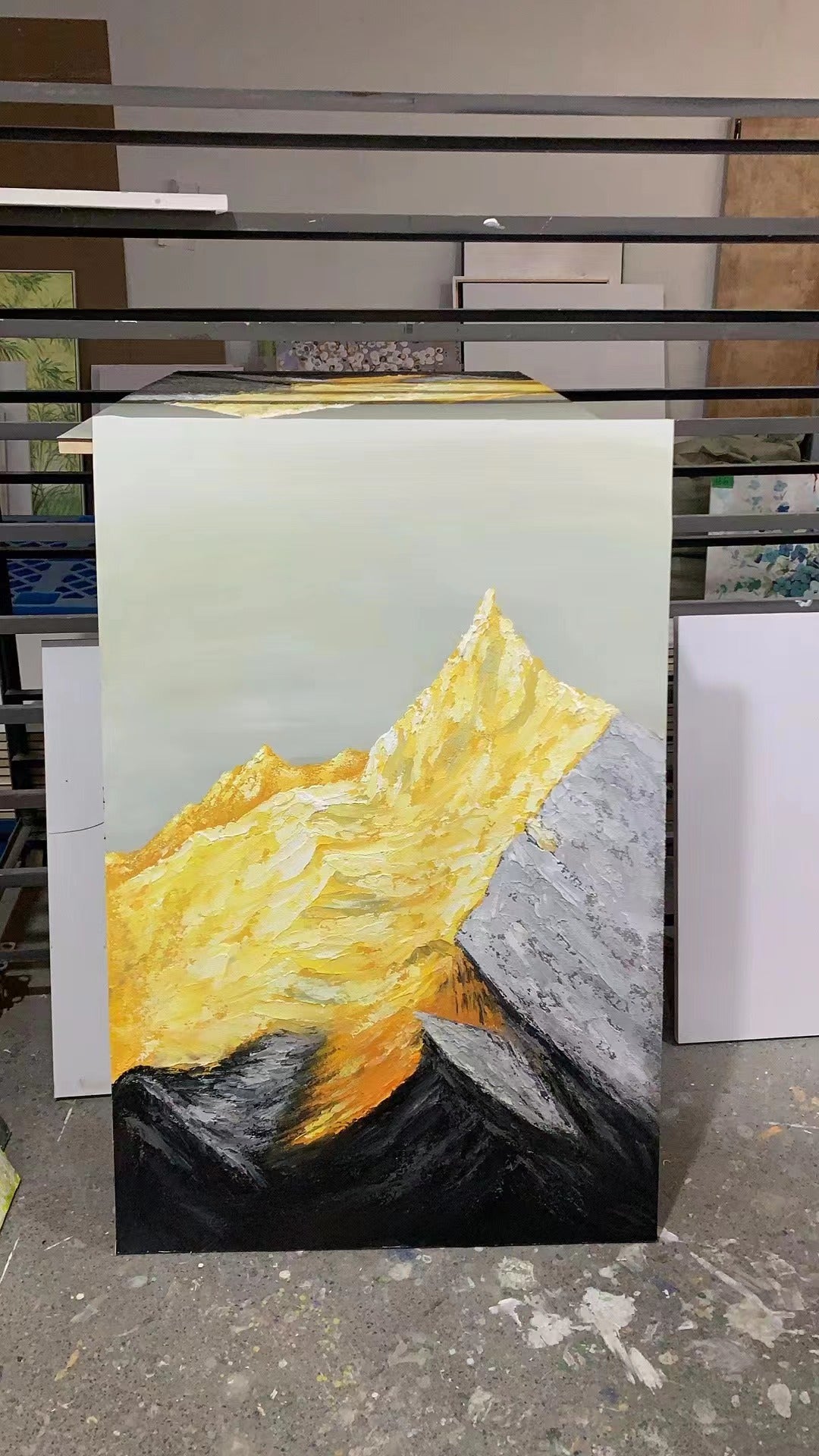 Sunset Mountain Oil Painting