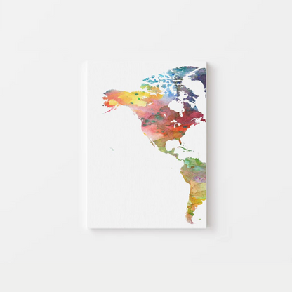 Watercolor World Map Canvas