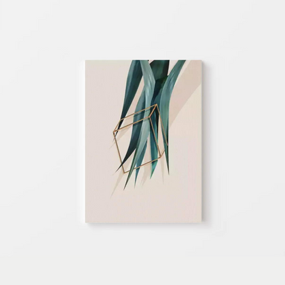 Minimalist Cactus Leaf Canvas