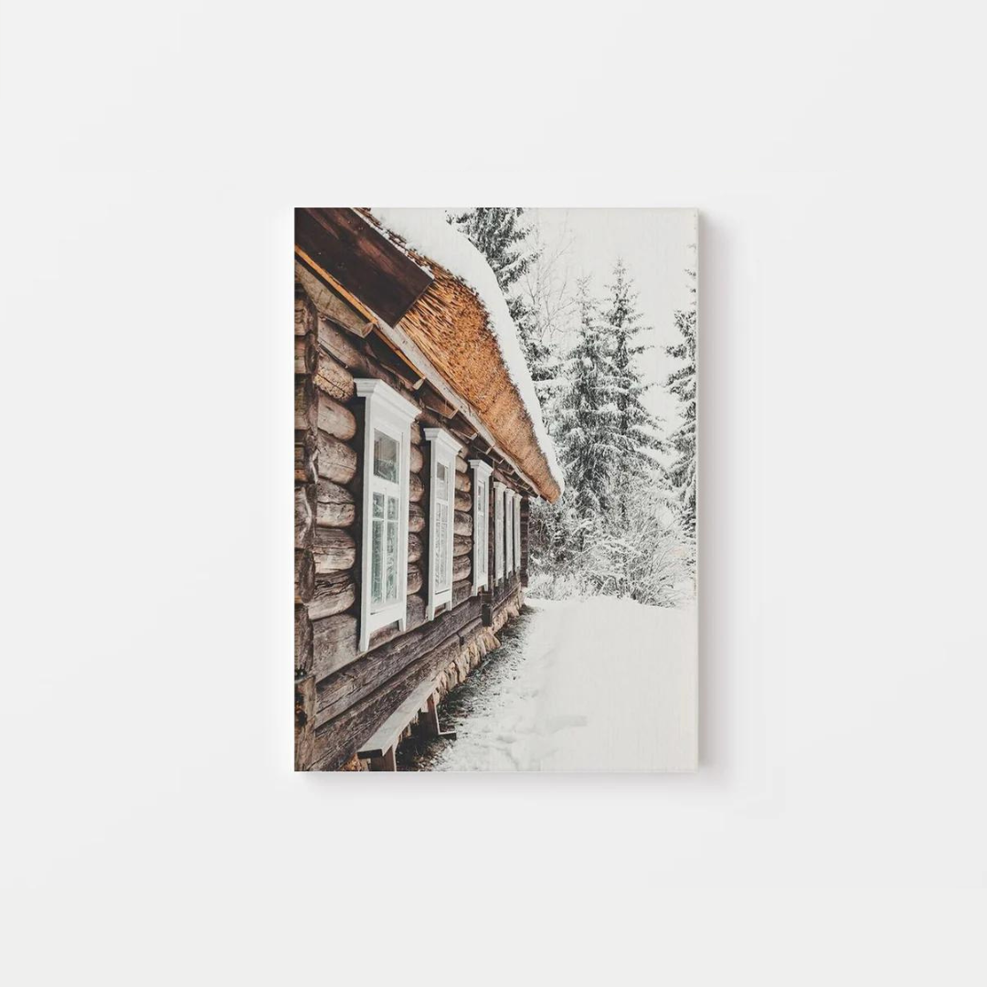 Winter Logs Canvas