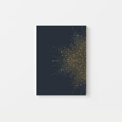 Yellow Black Dots Canvas