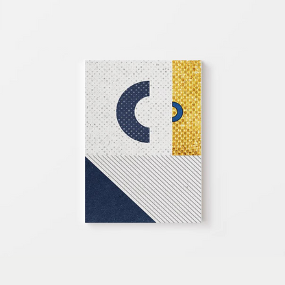 Yellow Blue Geometric Canvas