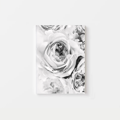 Black White Peony Canvas