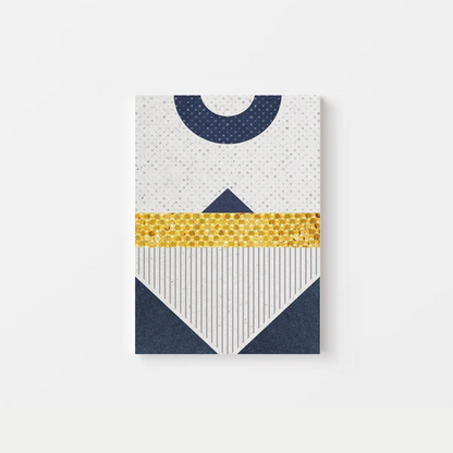 Yellow Blue Geometric Canvas