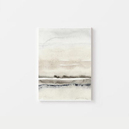 Abstract Beige And Grey Watercolour Canvas