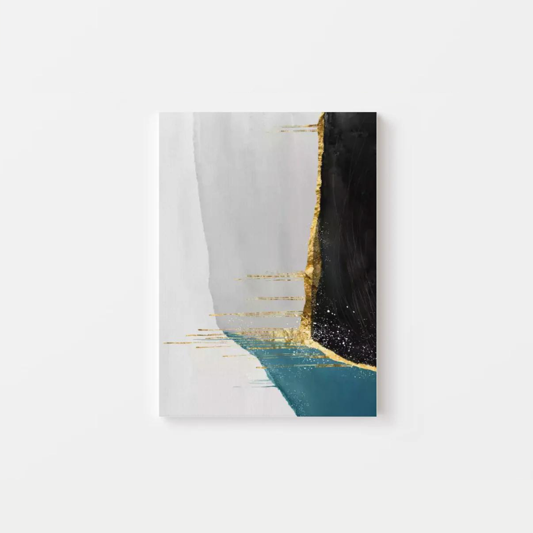 Abstract Gold Droplet Canvas