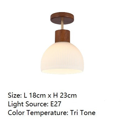 Wood Flush Ceiling Lamp Light