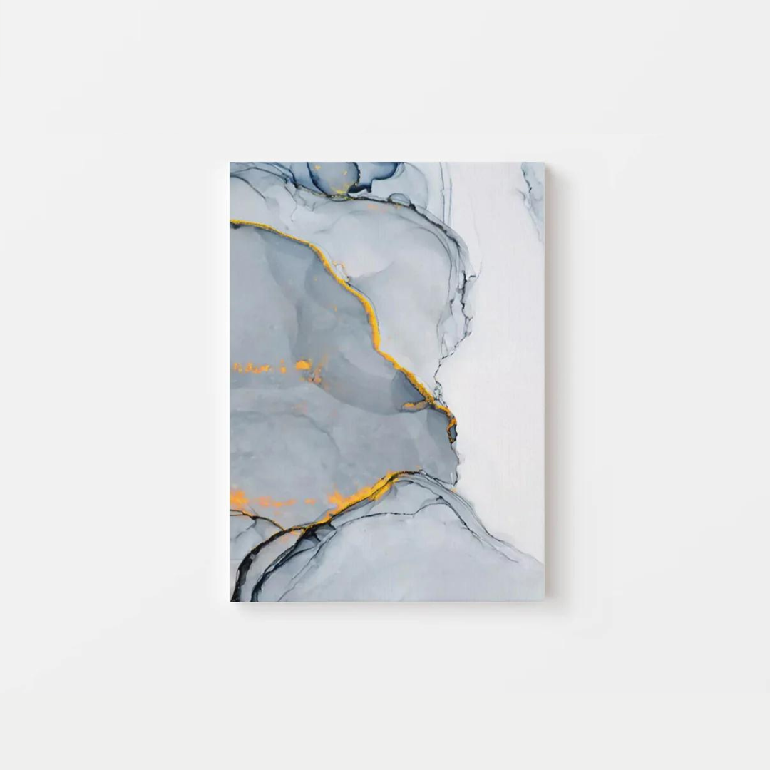 Abstract Blue Gray Line Canvas