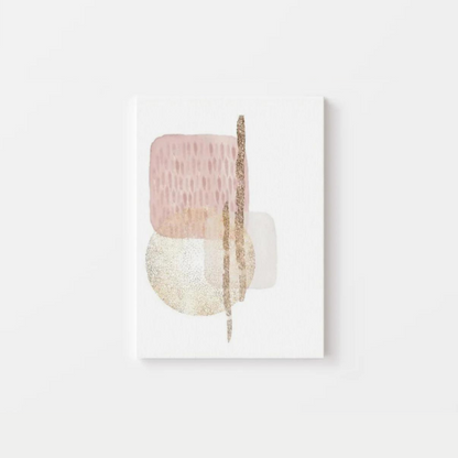 Abstract Pink and Gold Canvas