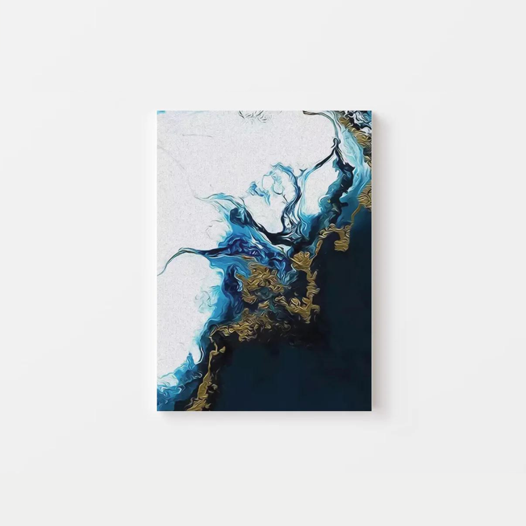 Abstract Blue Splash Canvas