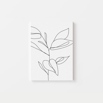 Shapes And Leaf Branch Canvas