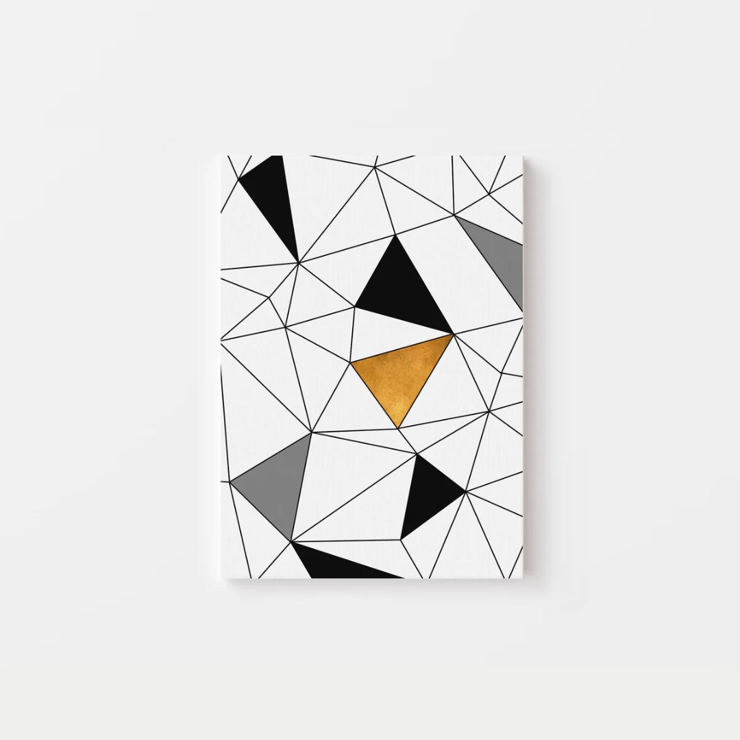 Geometric Black Gold Canvas