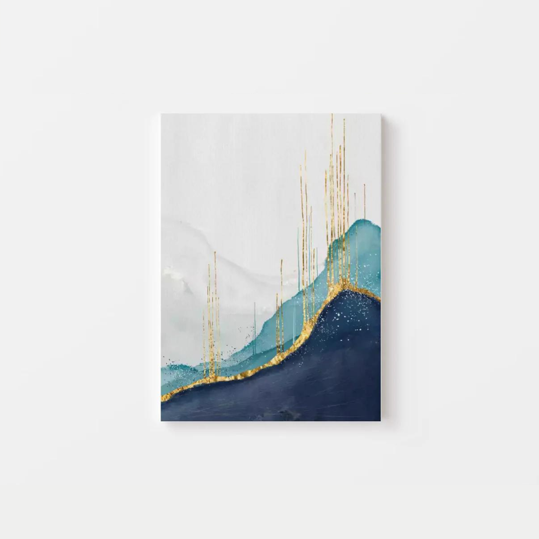 Abstract Gold Droplet Canvas