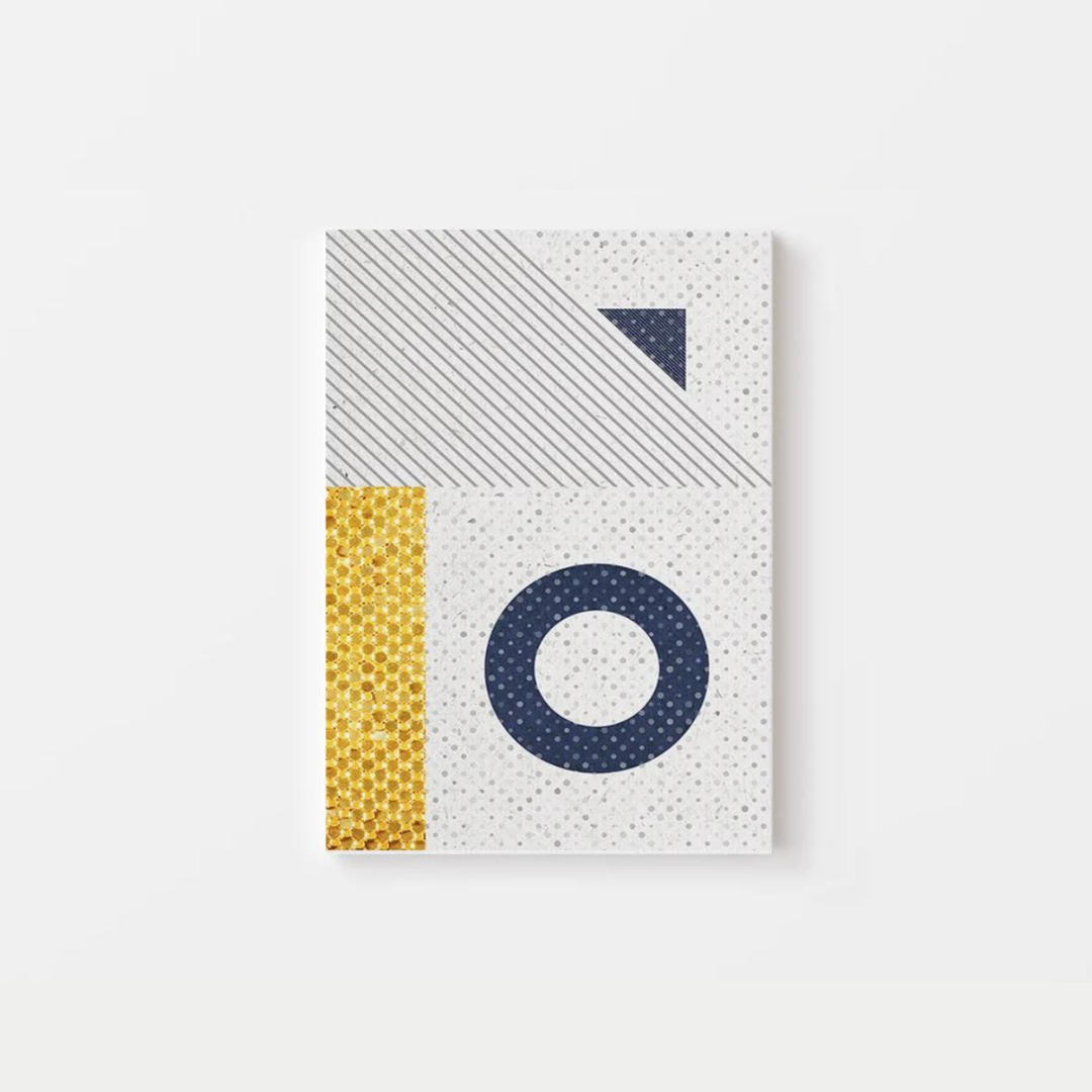 Yellow Blue Geometric Canvas