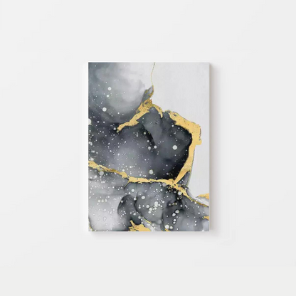 Abstract Golden Black Canvas