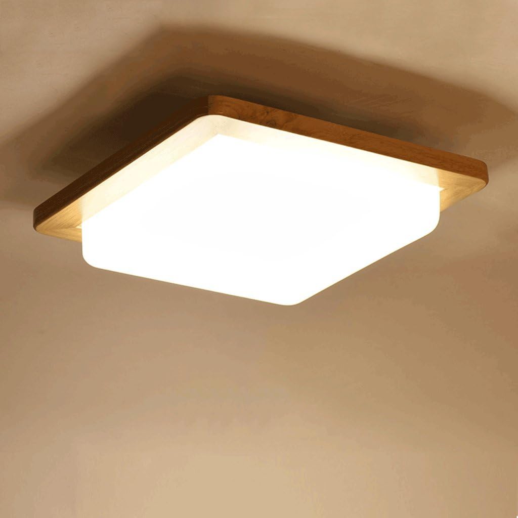 Wooden Square Ceiling Lamp Light