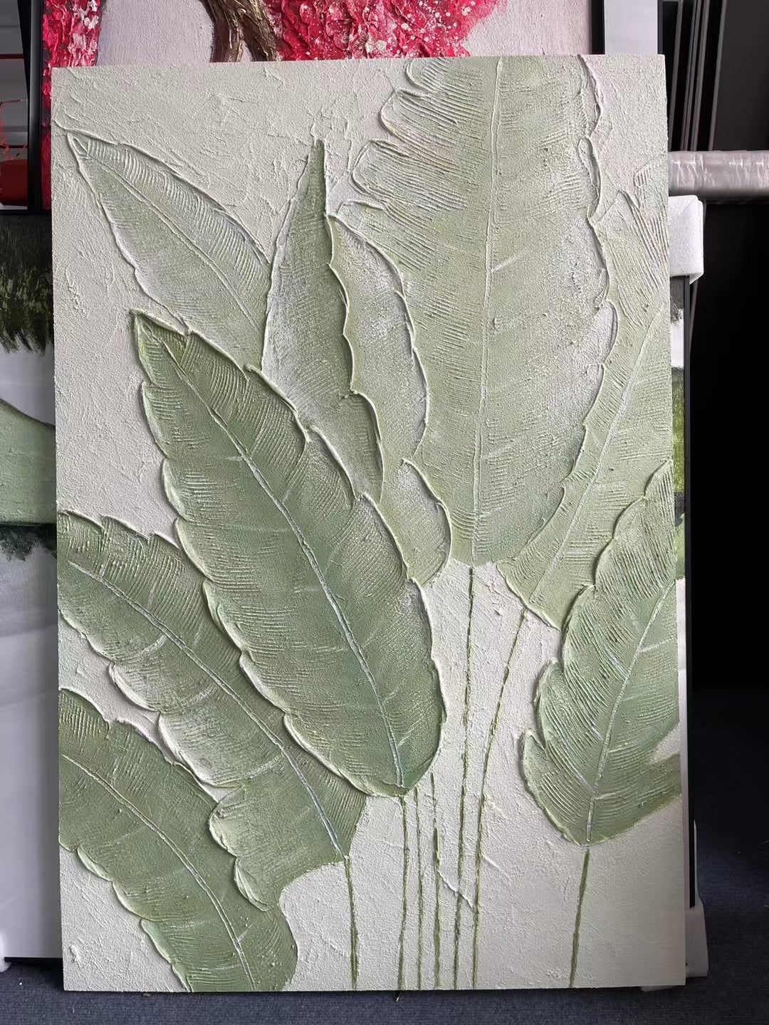 Ancient Leaf Oil Painting