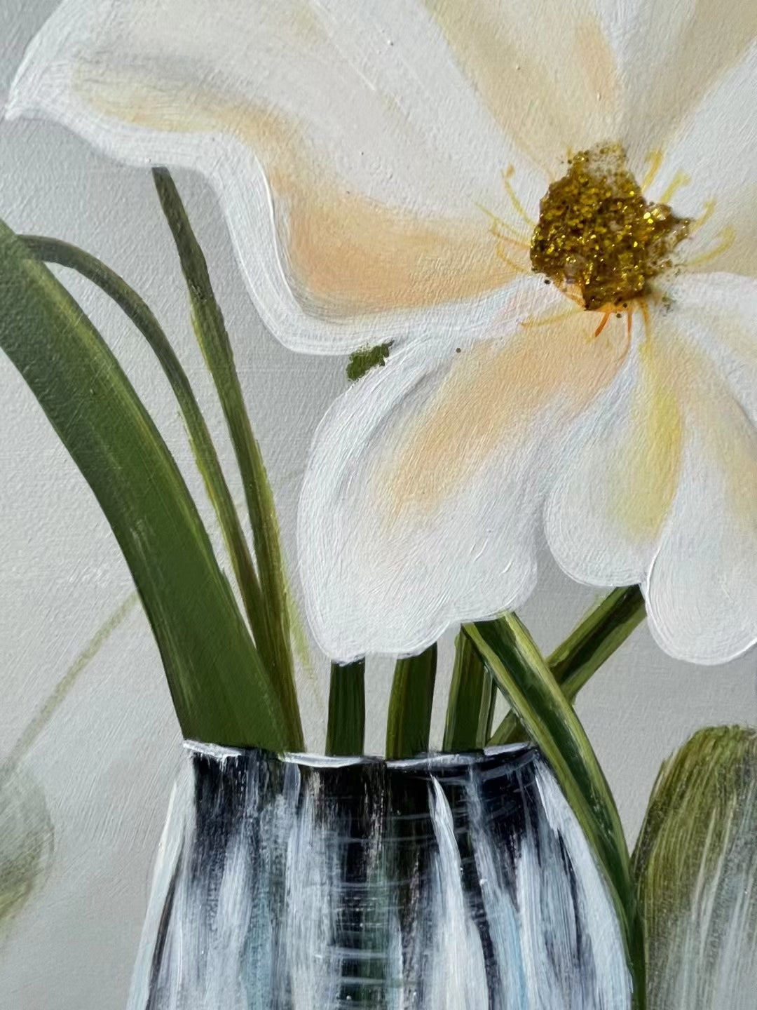 Clear Flower Vase Oil Painting