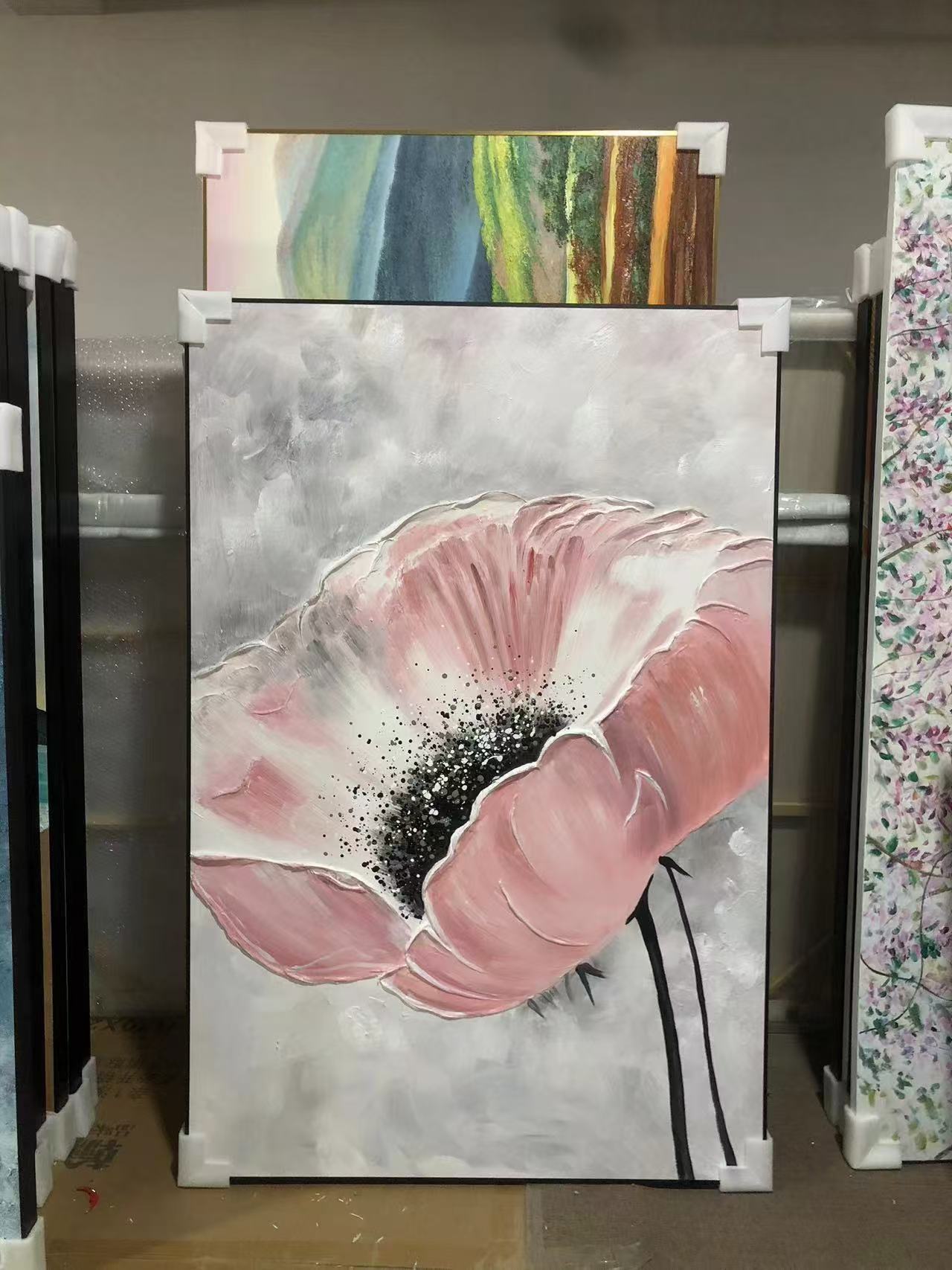 Pink Flower Oil Painting