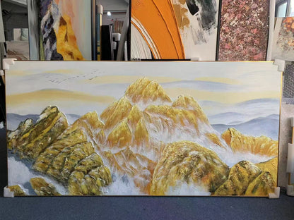 Golden Mountain Oil Painting