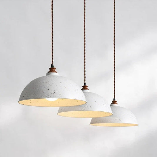 White Bowl Hanging Pendant Light