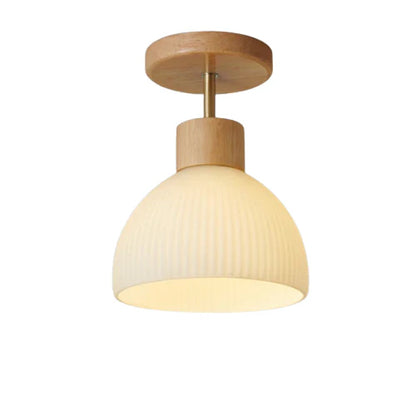 Wood Flush Ceiling Lamp Light