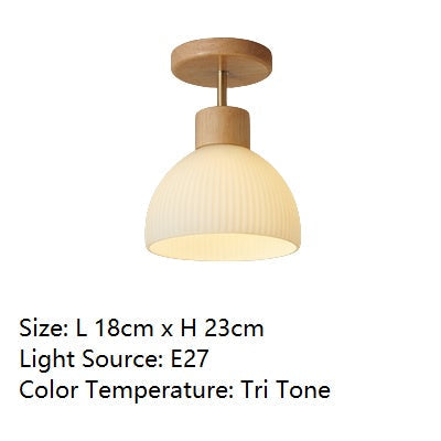 Wood Flush Ceiling Lamp Light