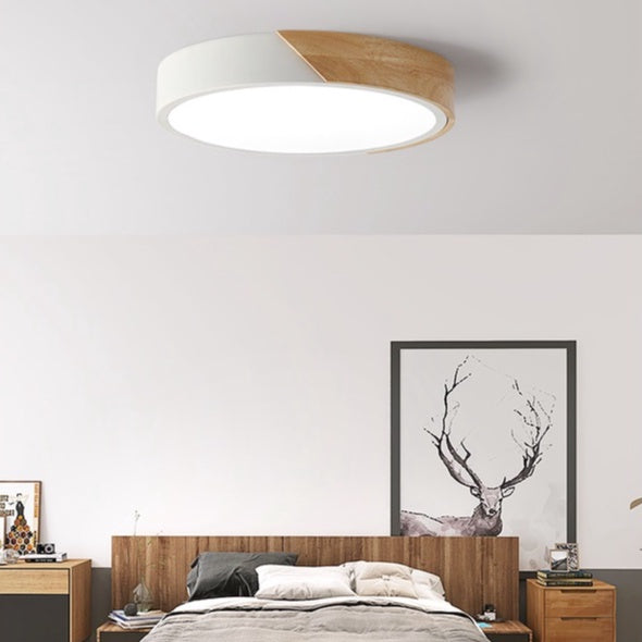 Wood Macaron Ceiling Lamp Light