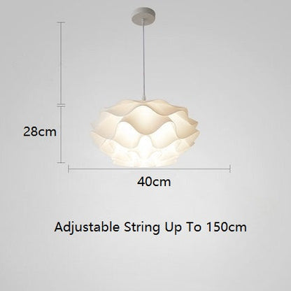 White Flower Hanging Pendant Light