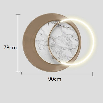 Circle Marble Wall Lamp Light