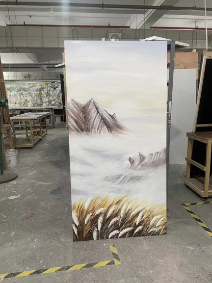 Mountain Pampas Grass Oil Painting