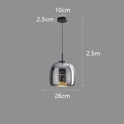 Glass Domes Hanging Pendant Light