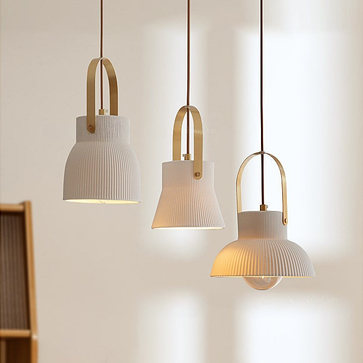 Japanese Ceramic Hanging Pendant Light