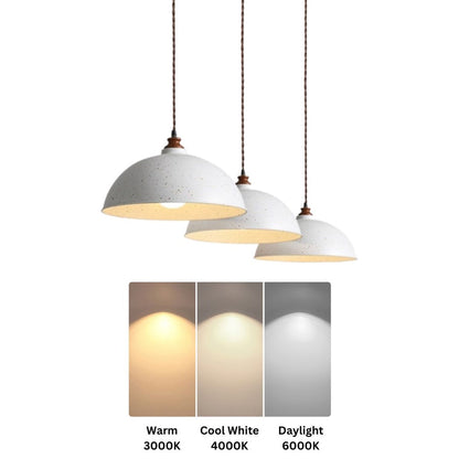 White Bowl Hanging Pendant Light