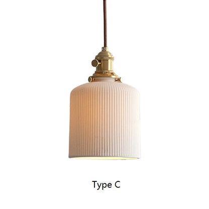 Japanese Ceramic Hanging Pendant Light