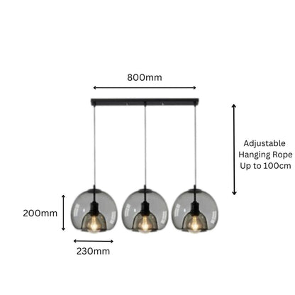 Round Retro Glass Hanging Pendant Light