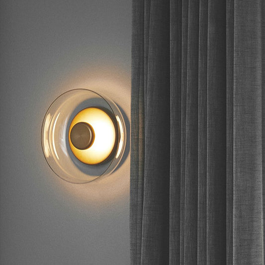 Glass Bowl Wall Lamp Light