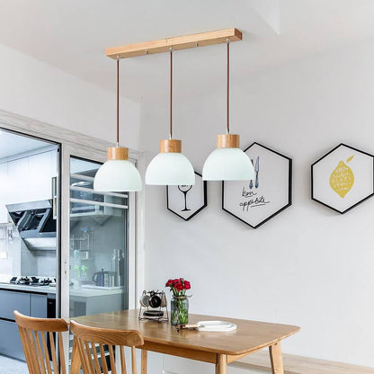 White Glass Hanging Pendant Light