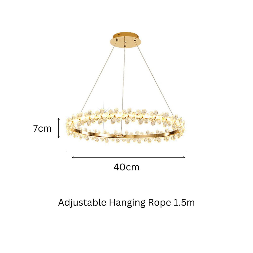 Flower Ring Modern Chandelier Light