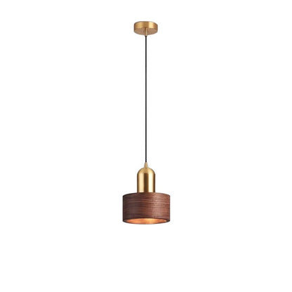 Walnut Hanging Pendant Light