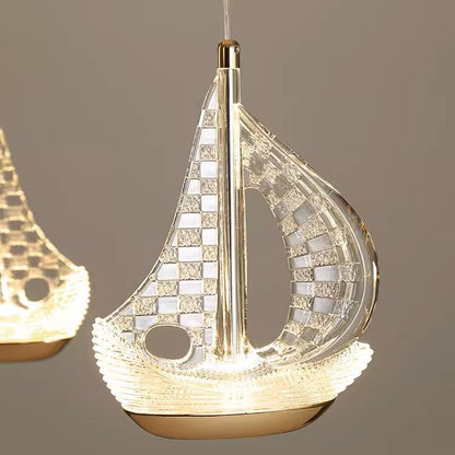 Crystal Boat Chandelier Light